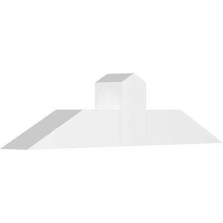 Ekena Millwork Portland Architectural Grade PVC Gable Bracket, 48"W x 12"H x 6"D x 6"F, 6/12 Pitch GBP048X12X0606POR00